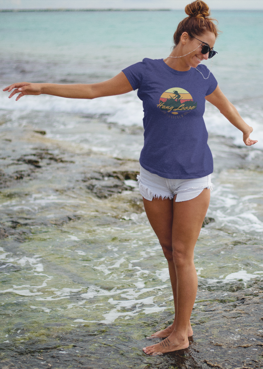 Hang Loose Surfcrew - Surfing - Round Neck Half Sleeve T-Shirt - Women